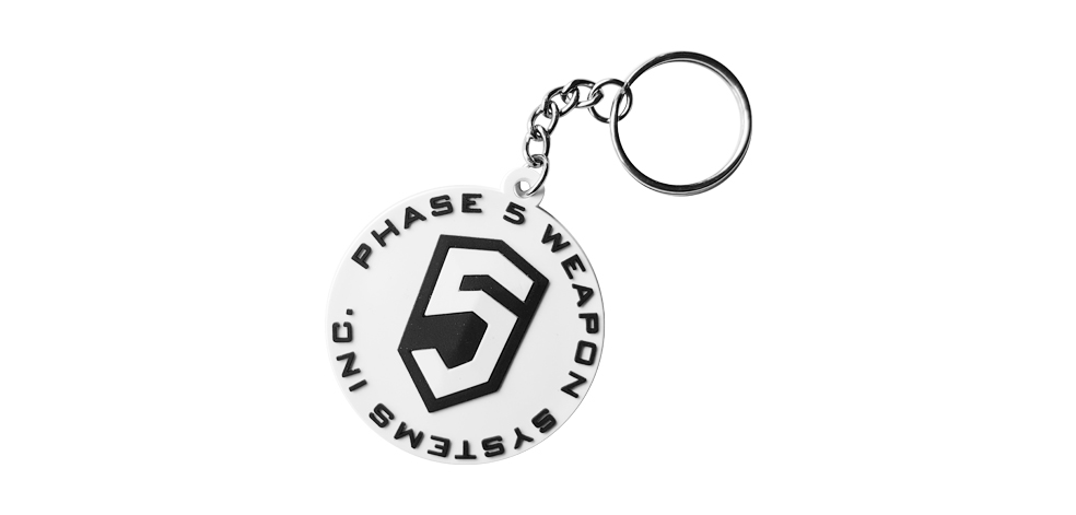 PHASE 5 LOGO KEY CHAIN - WHITE
